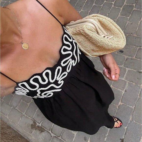 Dresses & Skirts - Black Casual Women's Boho Western Festival Cami Dress